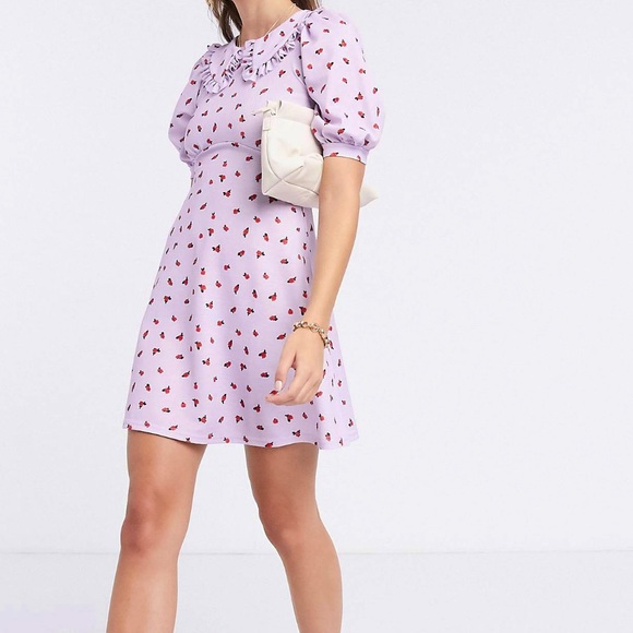 ASOS DESIGN mini skater lilac dress - Picture 4 of 13